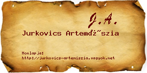 Jurkovics Artemíszia névjegykártya